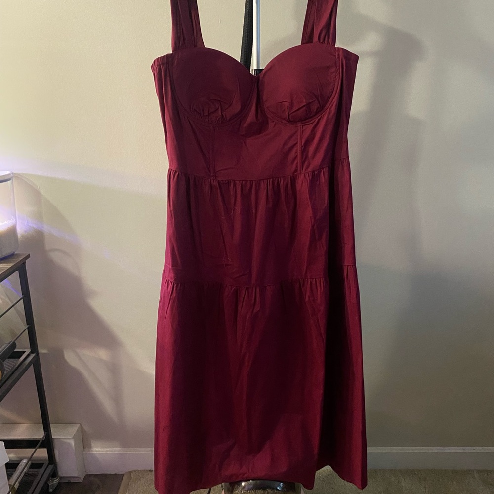 Elegant Burgundy Dress